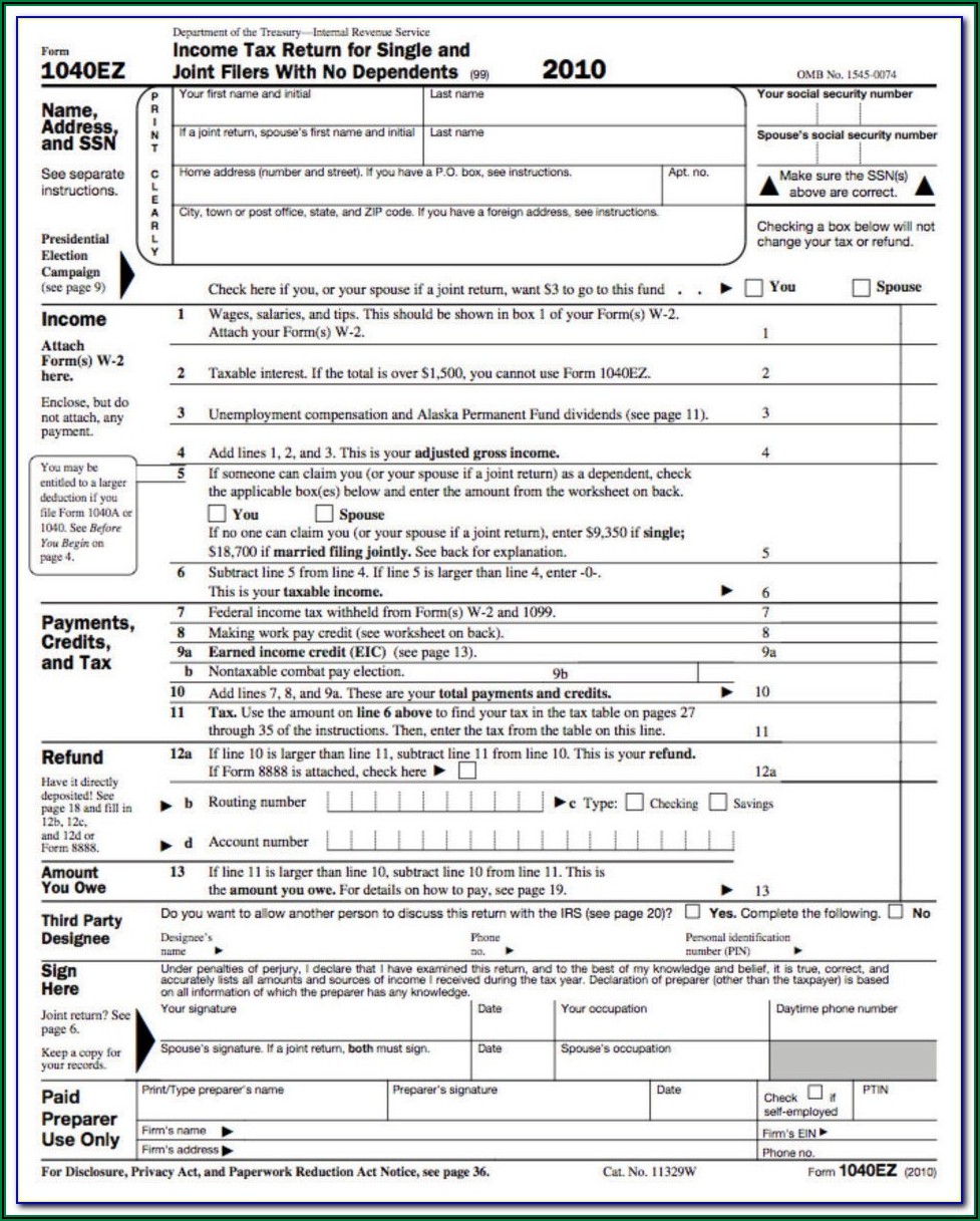 1040 Form 2014 Tax Table