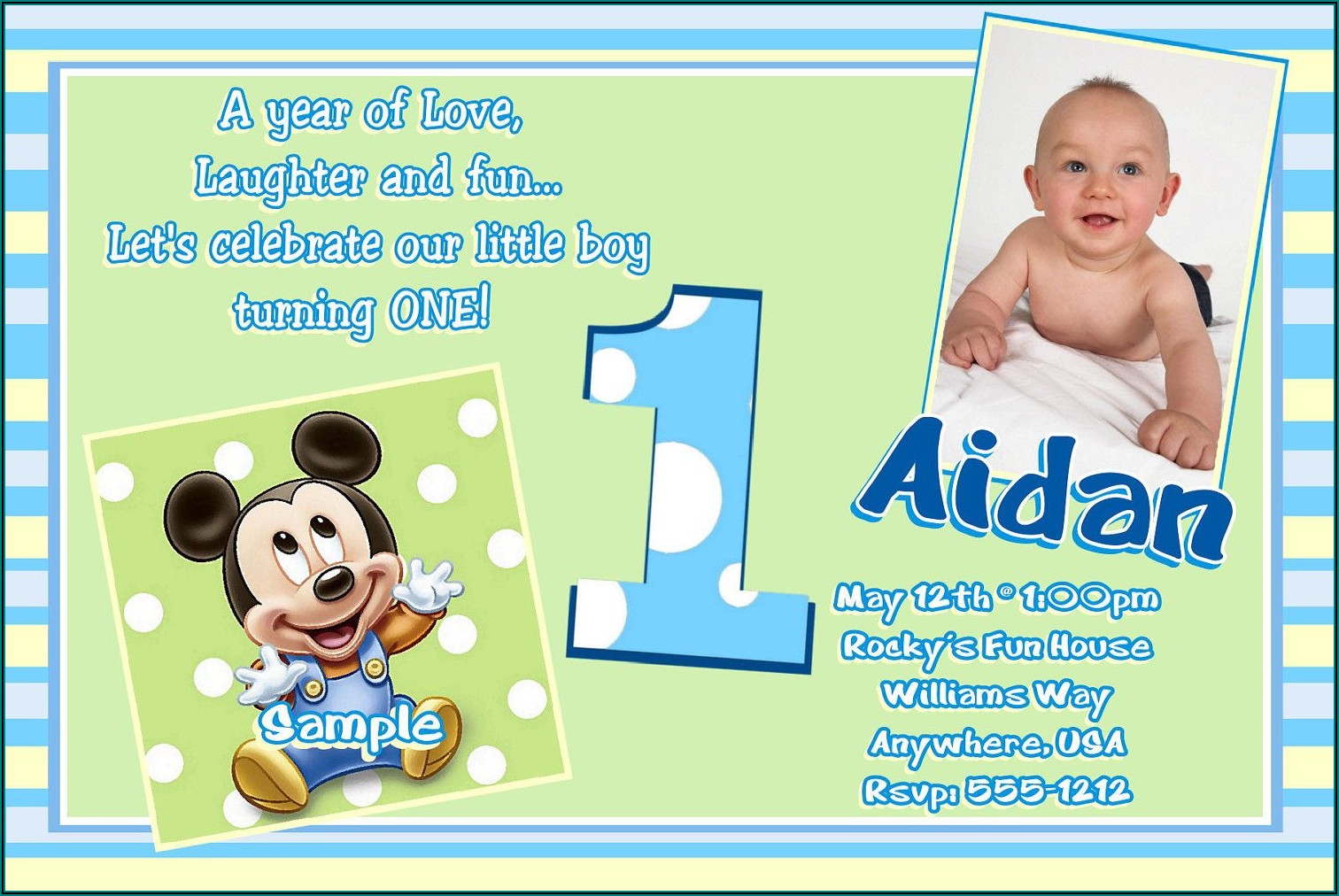 1st Birthday Invitation Card For Baby Boy Psd Free Download
