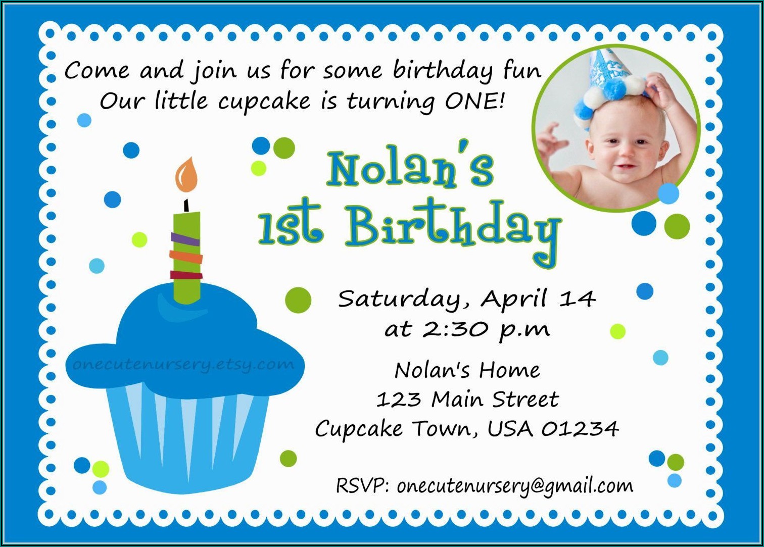 1st Birthday Invitation Card Maker For Baby Boy