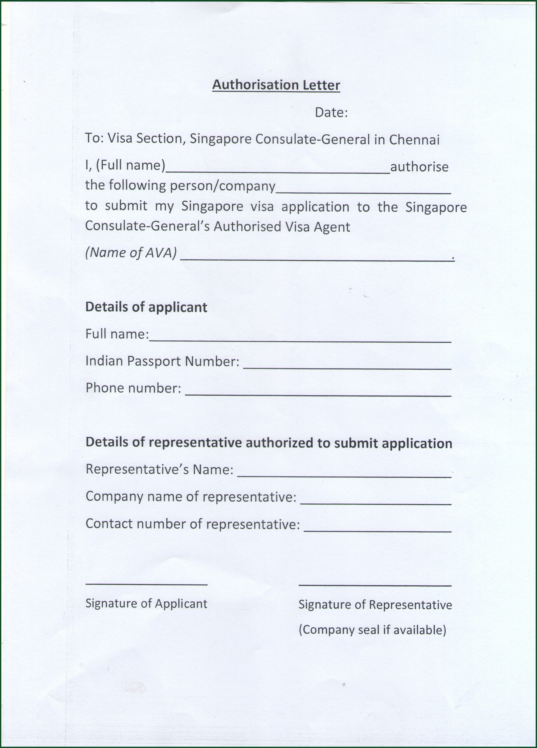 Application For Indian Visa In Singapore
