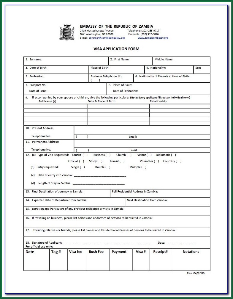 Australia Tourist Visa Application Form 600