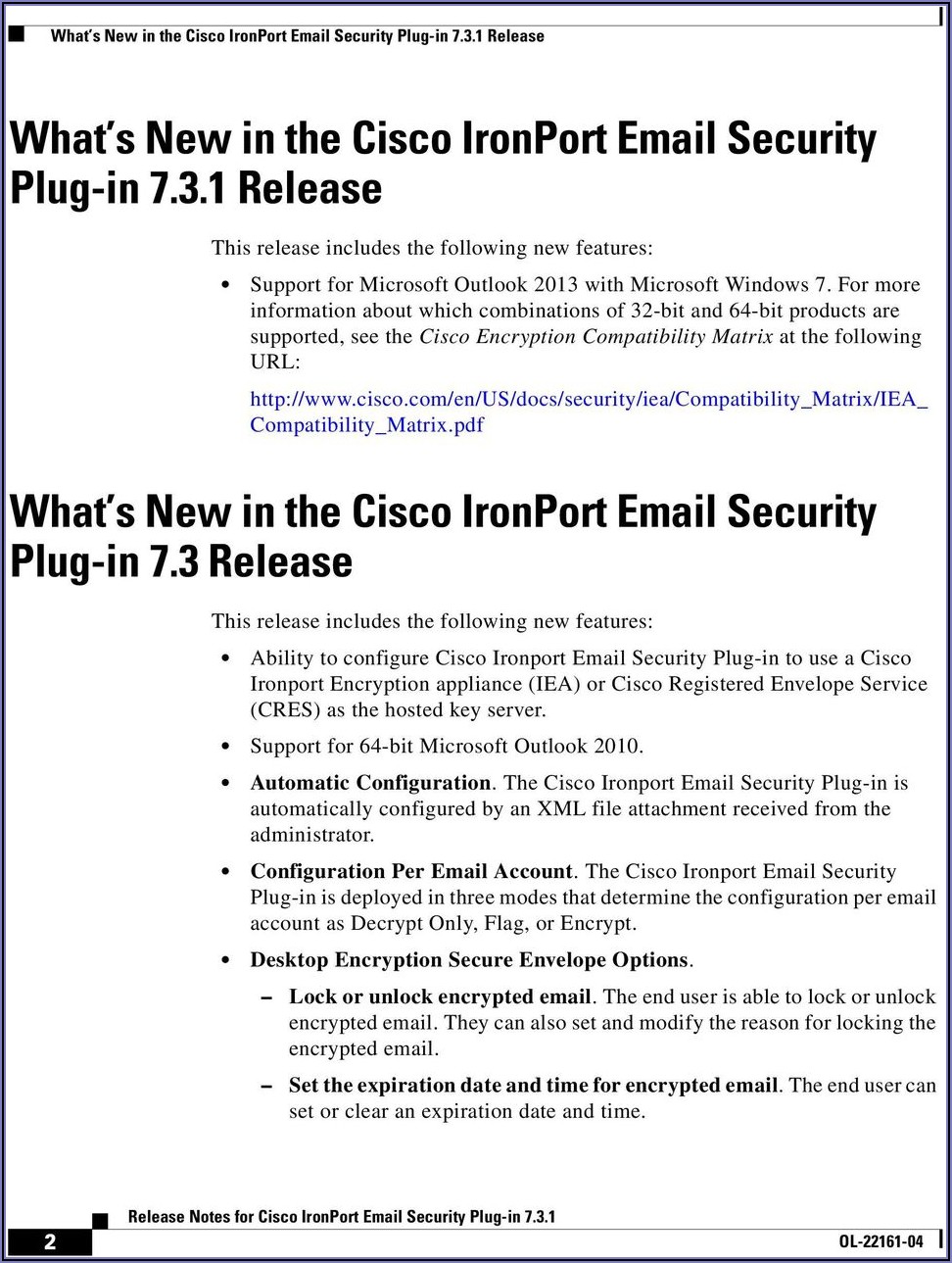 Cisco Registered Envelope Service Outlook Plugin