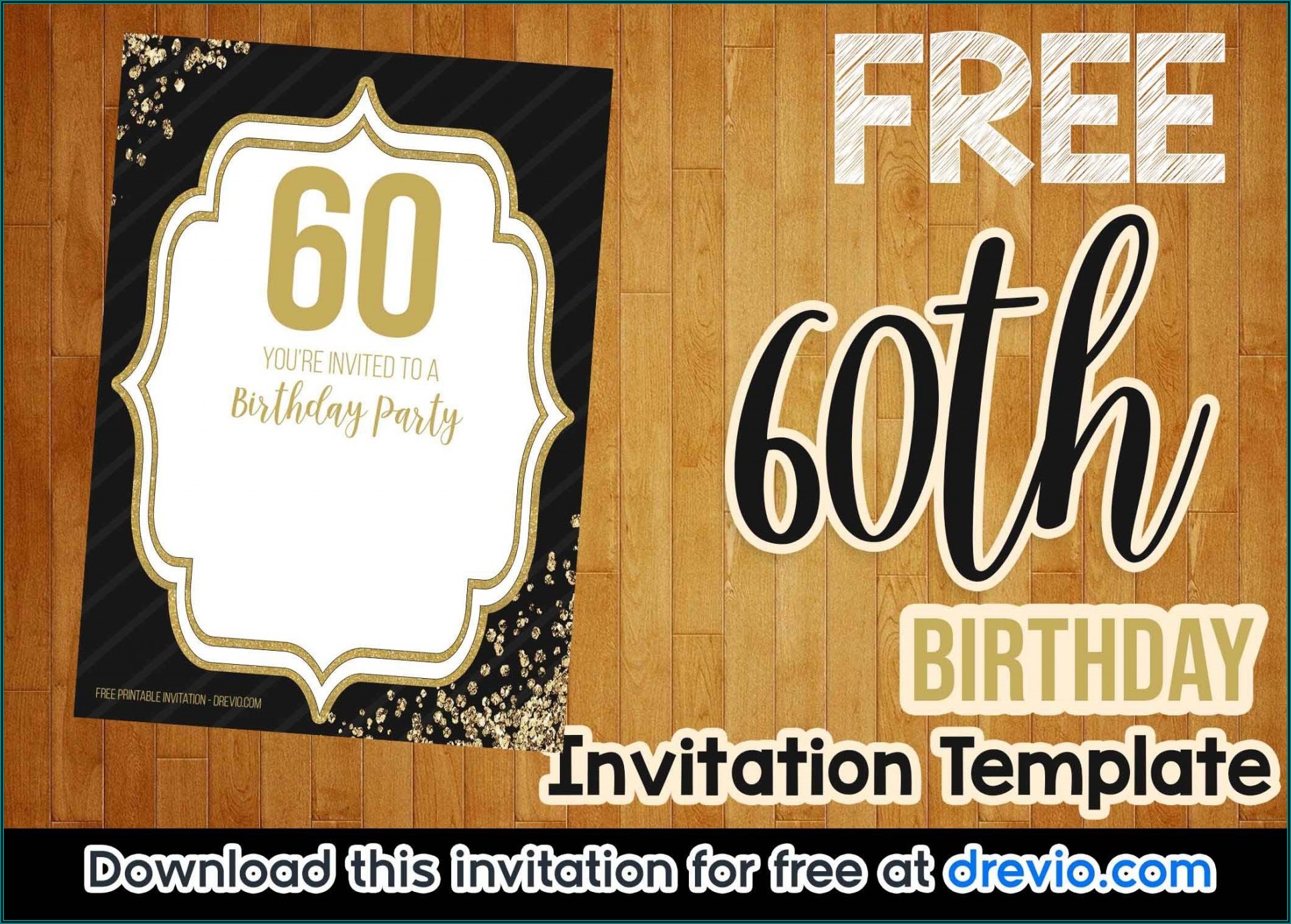 Create 60th Birthday Invitations Free