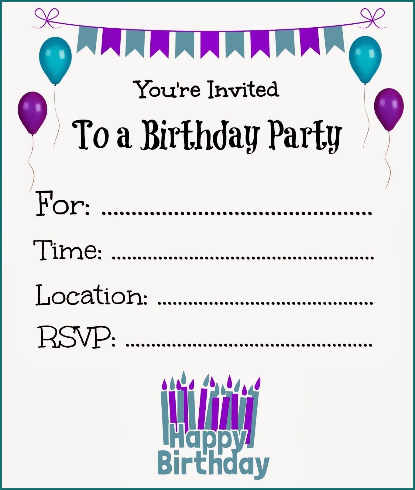 Create Free Birthday Invitations Online To Print