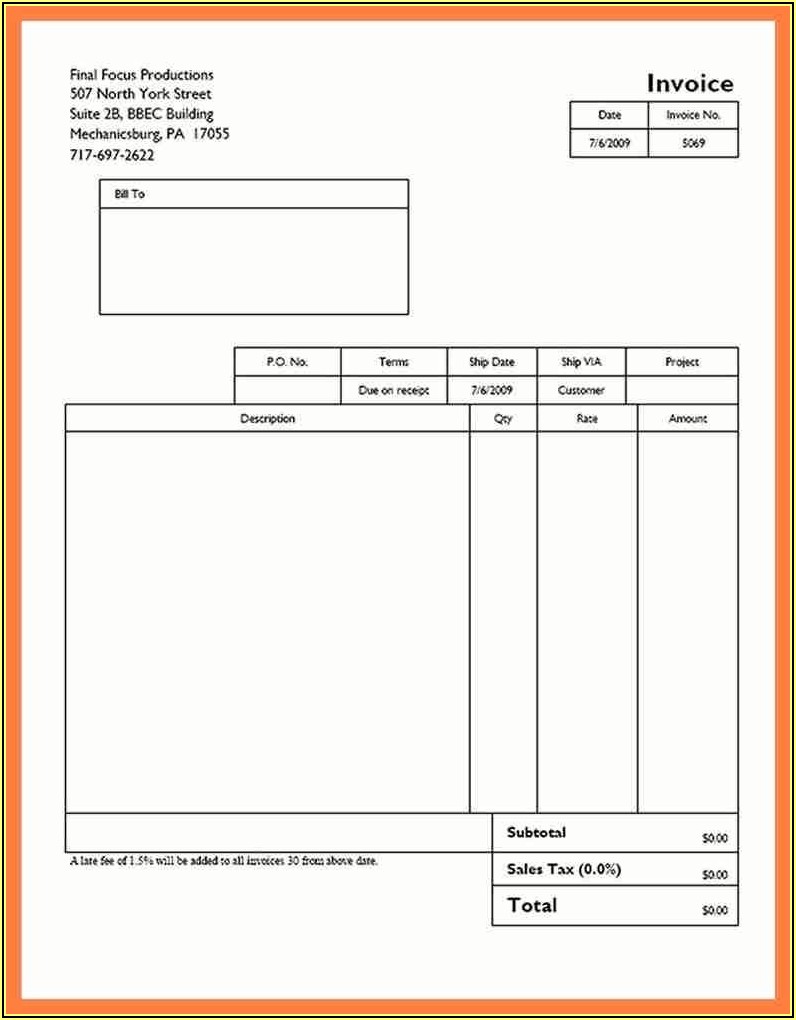 Custom Quickbooks Invoice Templates