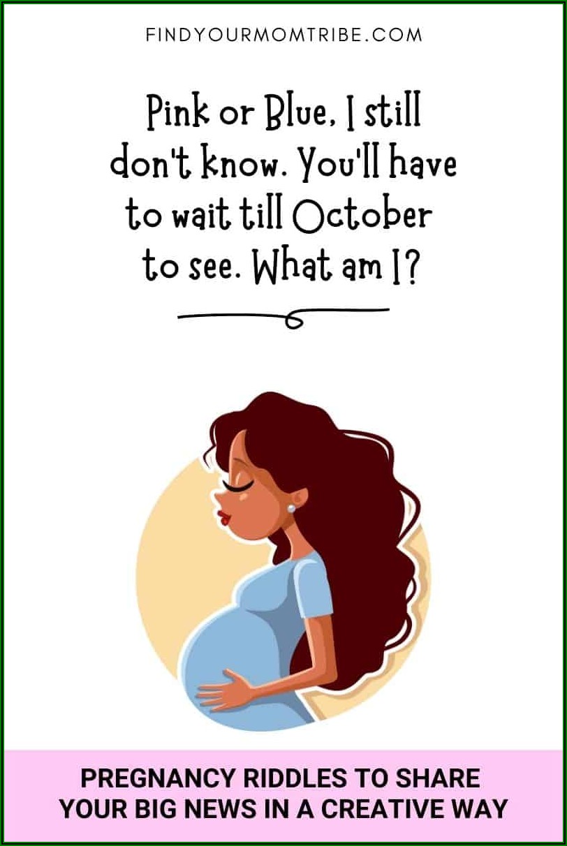 Difficult Pregnancy Announcement Riddles