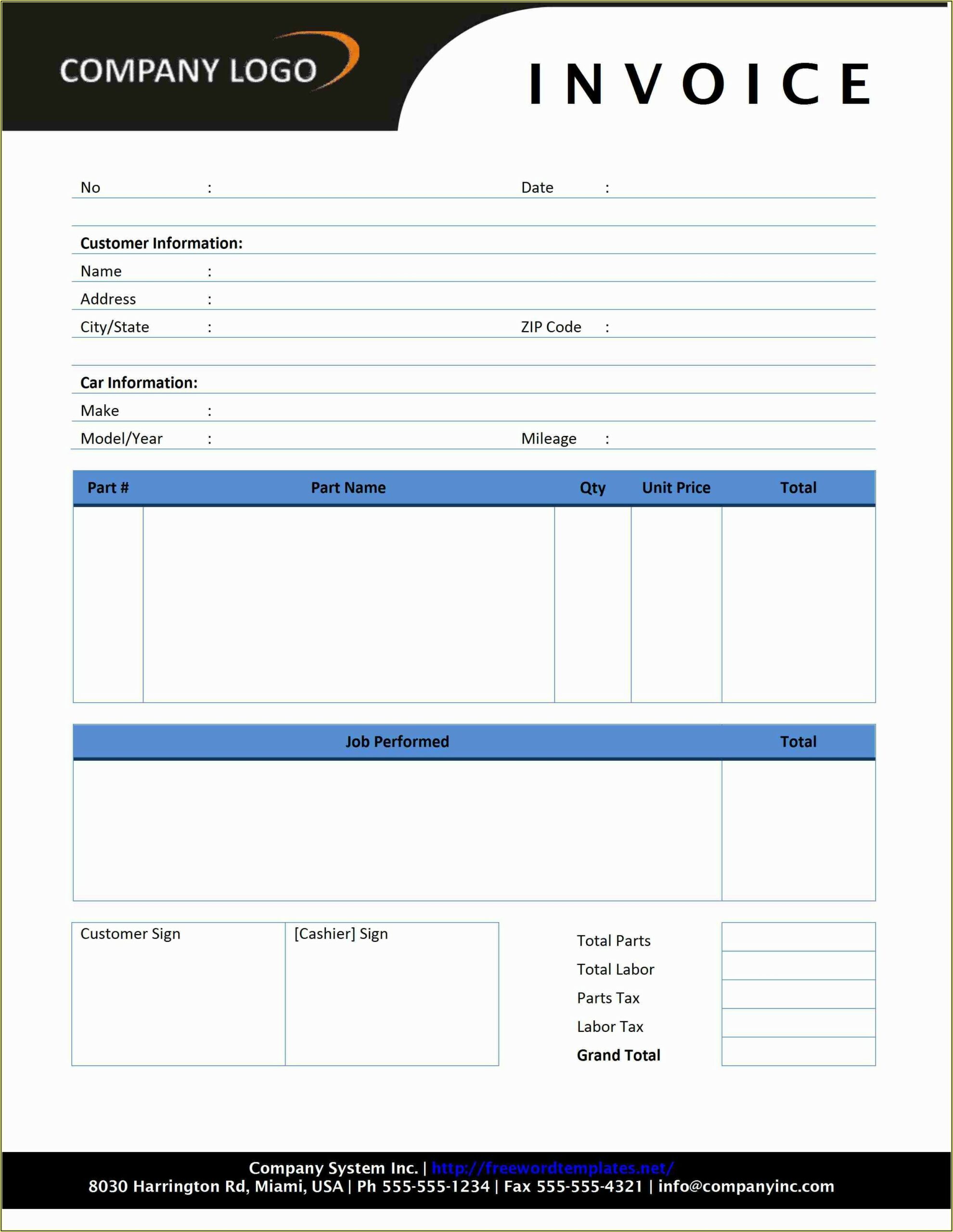 Download Invoice Template Microsoft Word