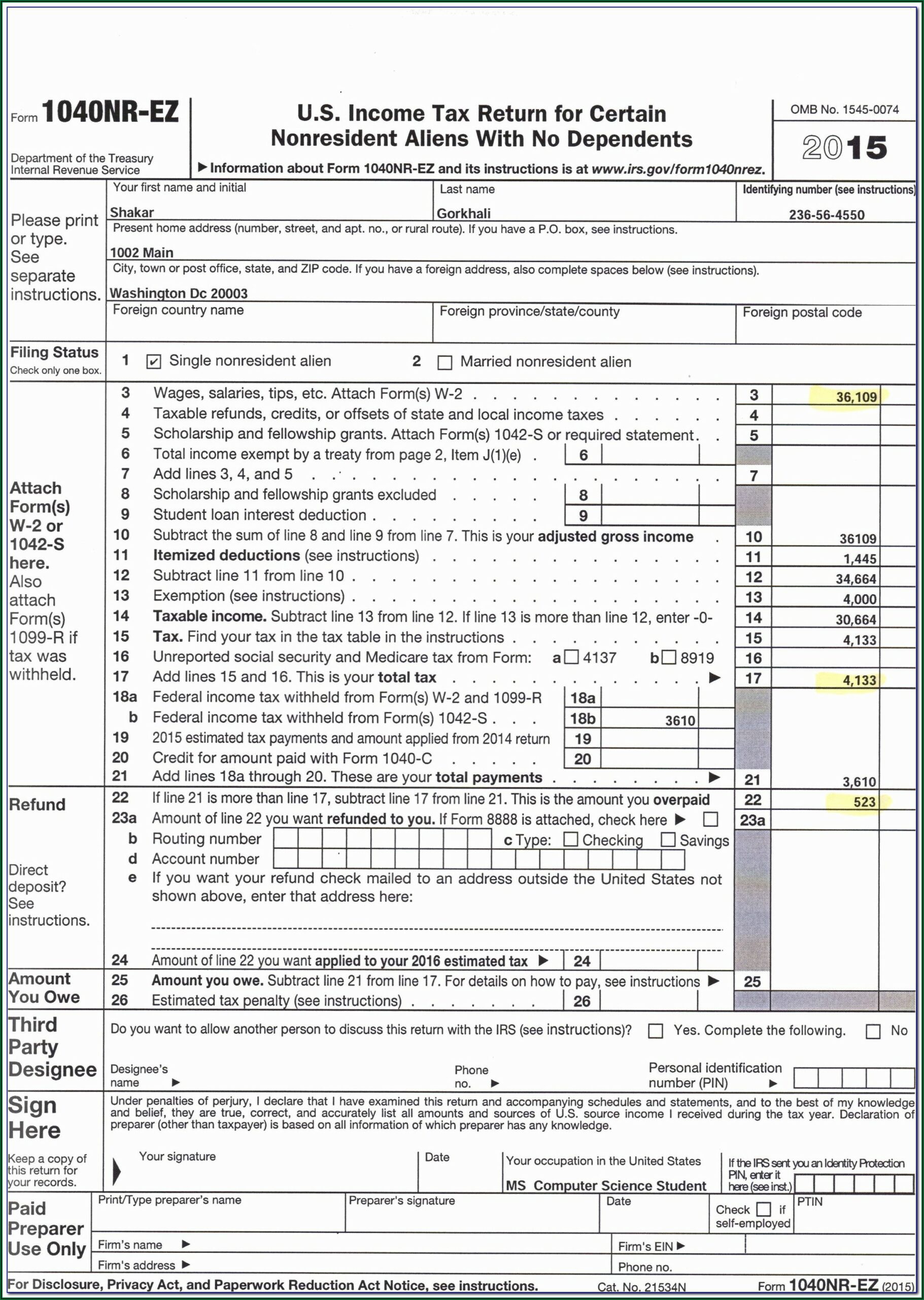 Federal Tax Form 1040 For 2009