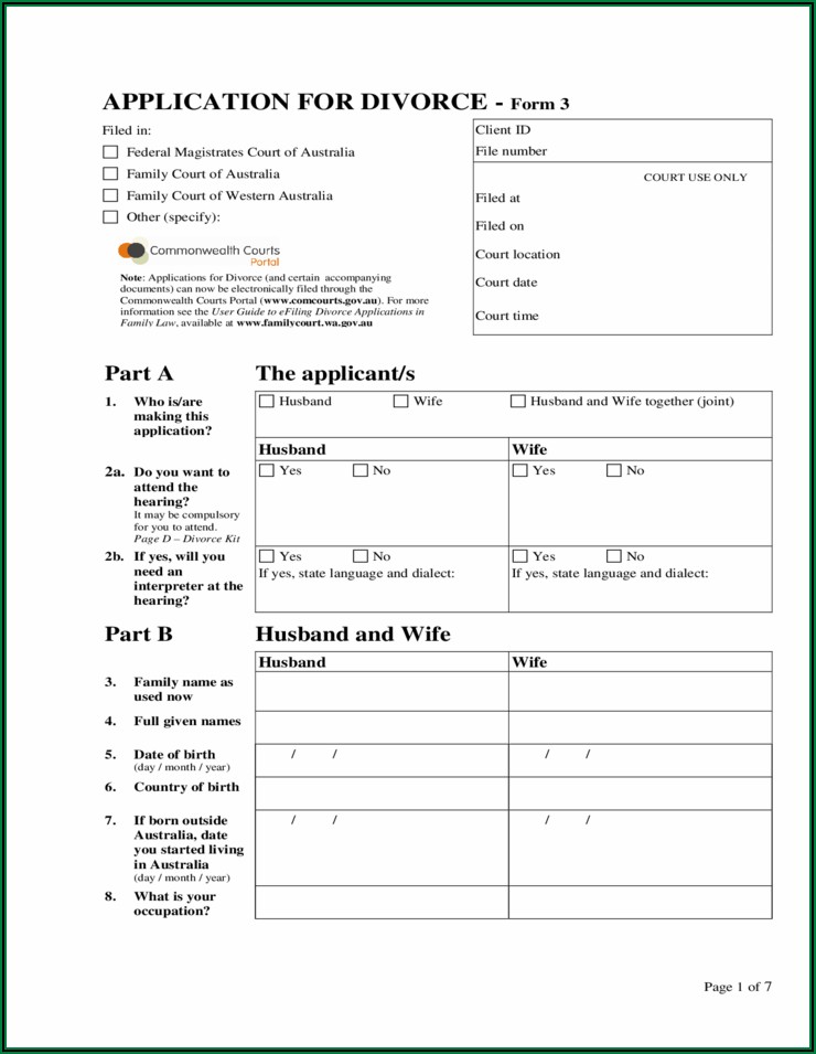 Forms For Divorce In South Africa