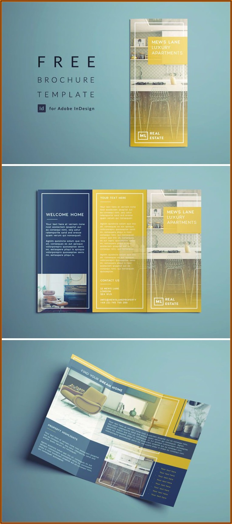 Free Adobe Indesign Tri Fold Brochure Template