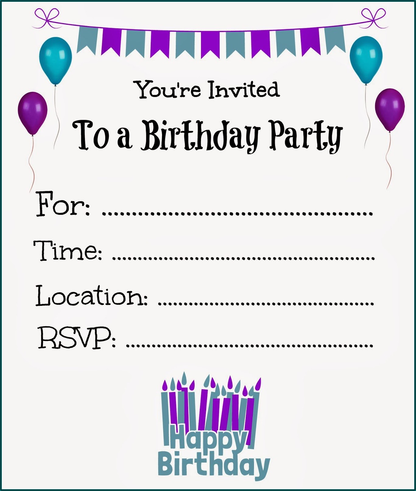 Free Birthday Invitation Templates Download