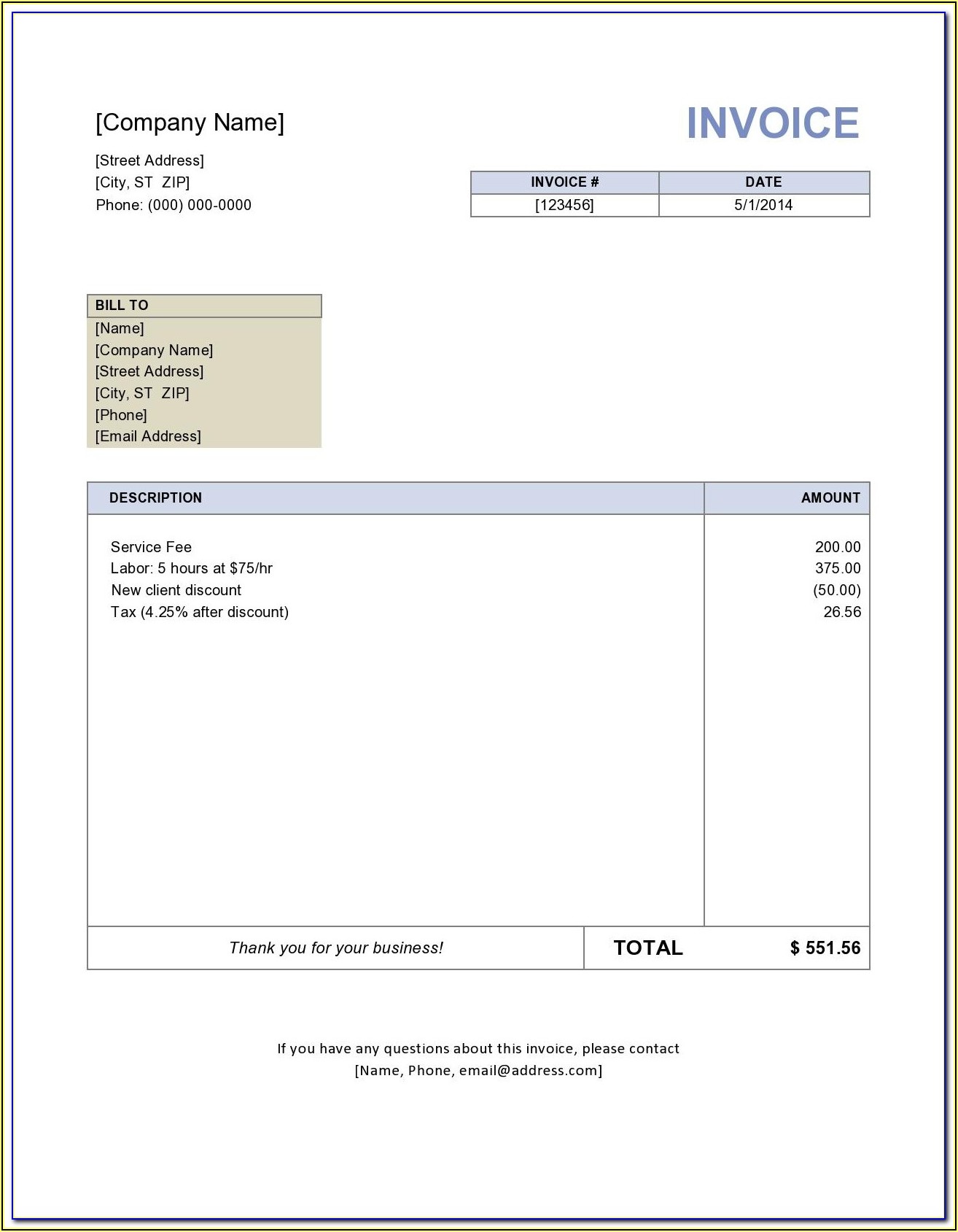 Free Download Receipt Template Word
