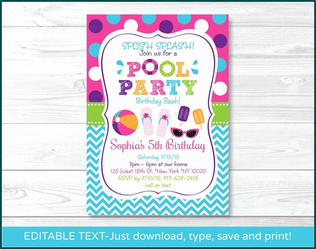 Free Editable Birthday Invitations Templates