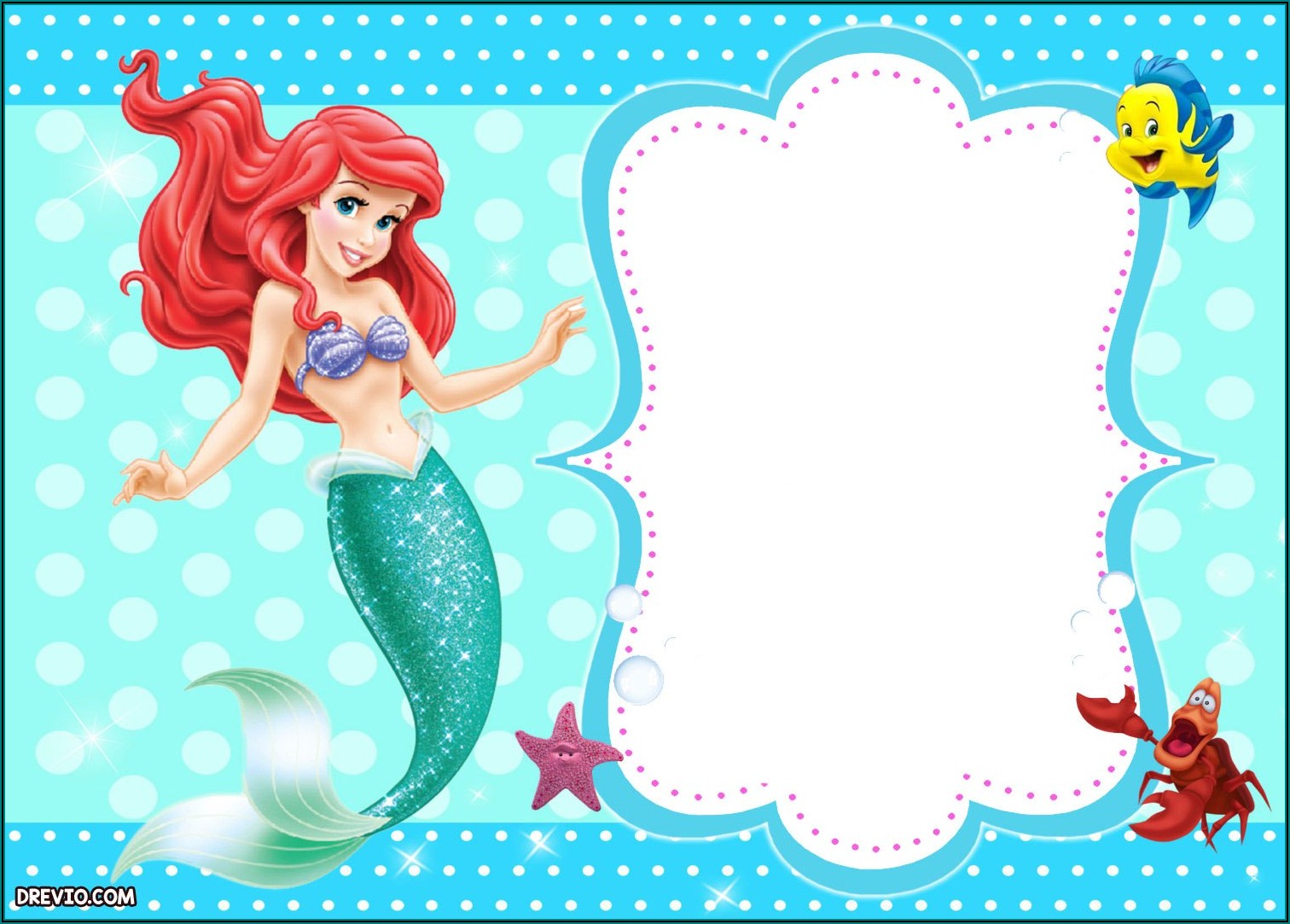 Free Invitation Templates Mermaid