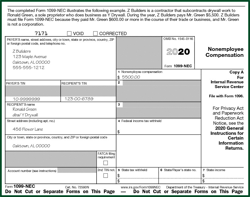 Free Online 1099 Misc Form 2020