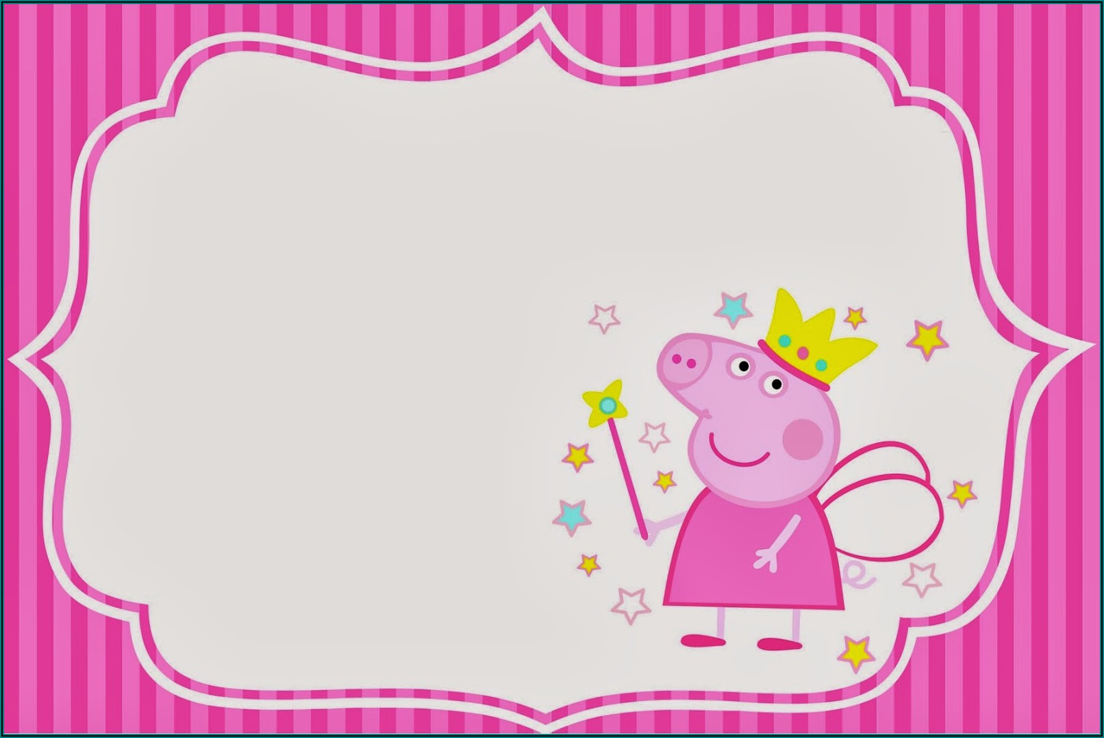 Free Peppa Pig Invitation Template Editable