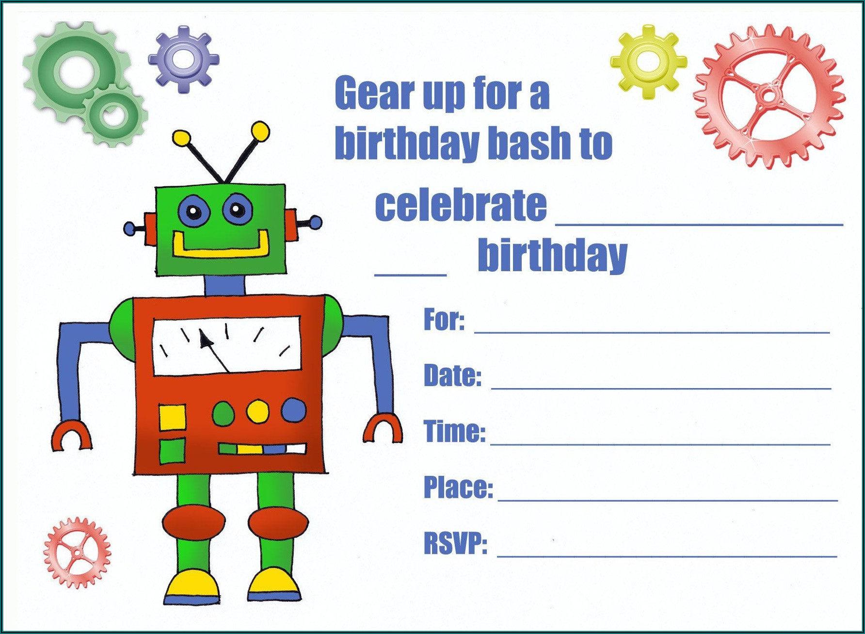 Free Printable Birthday Invitation Templates Boy