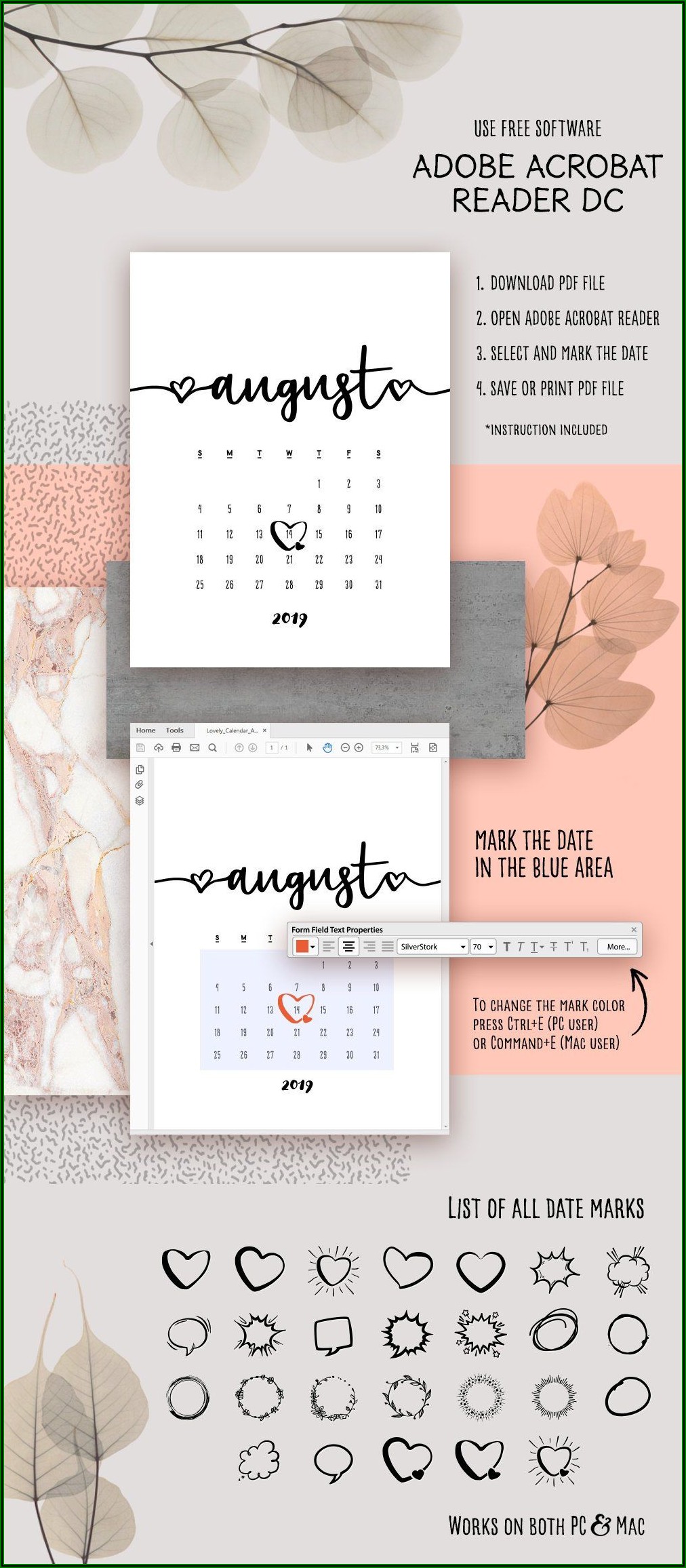 Free Printable Pregnancy Announcement Calendar August 2020
