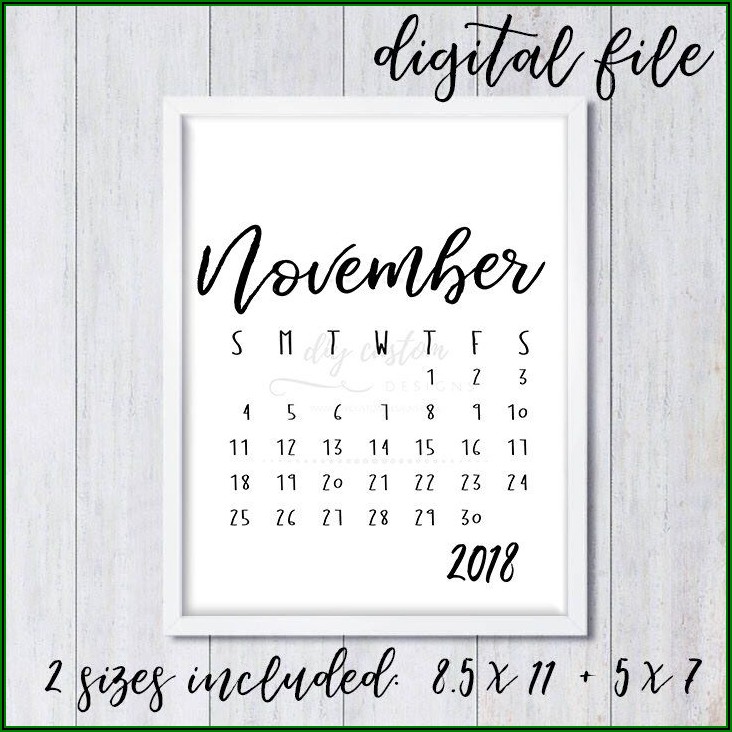 Free Printable Pregnancy Announcement Calendar November 2020