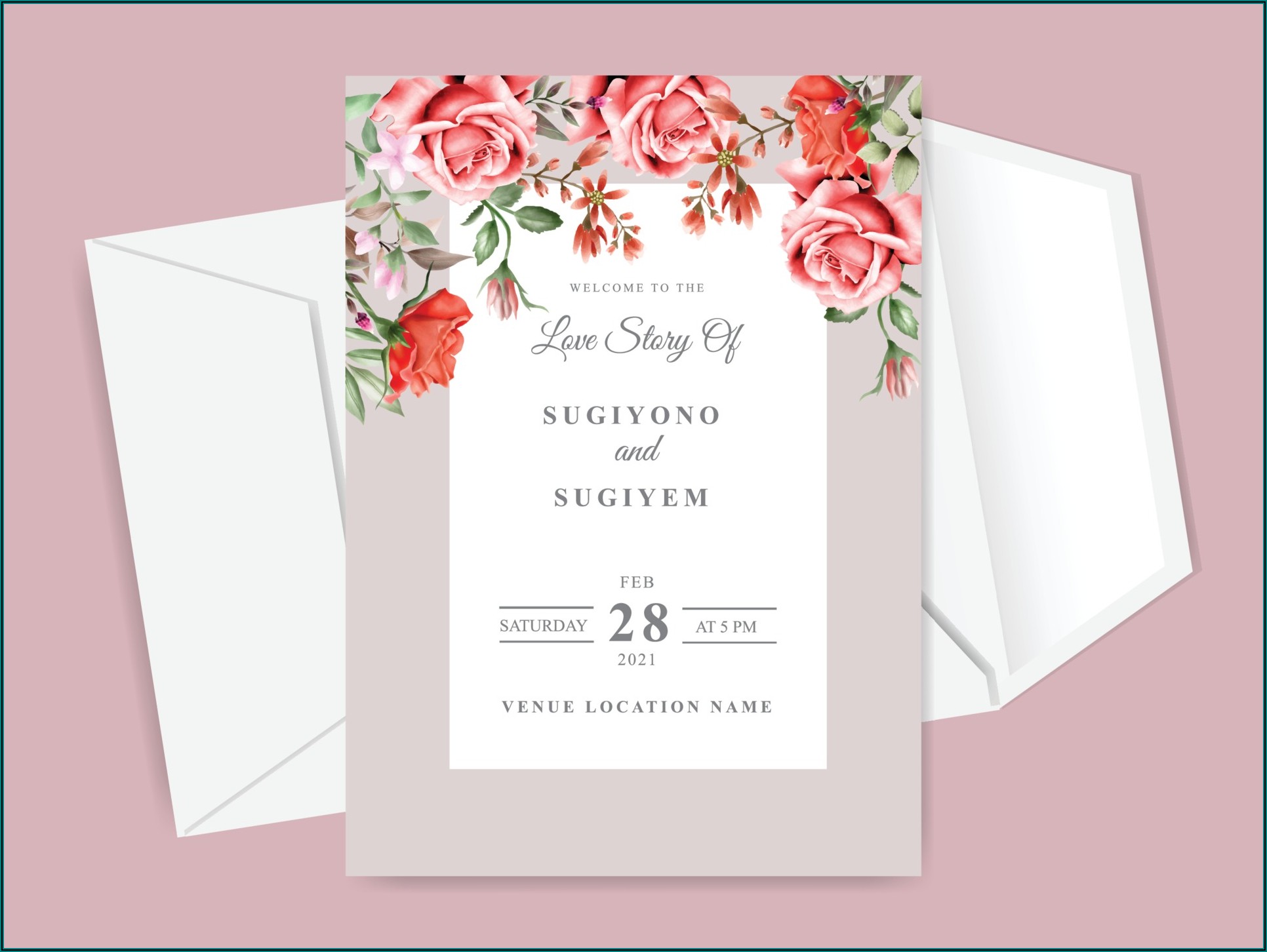 Free Wedding Invitation Templates Floral