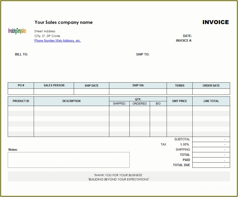 Gst Invoice Format In Word File Download