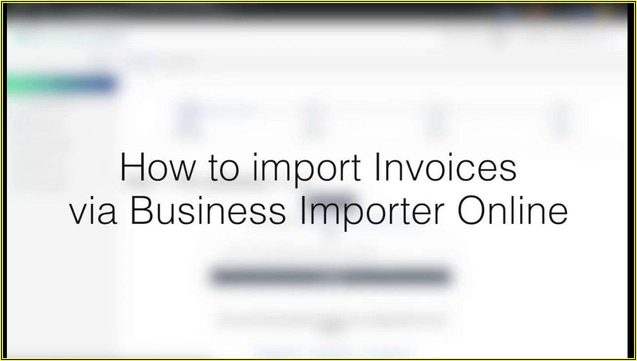 Import Invoices Into Quickbooks Online