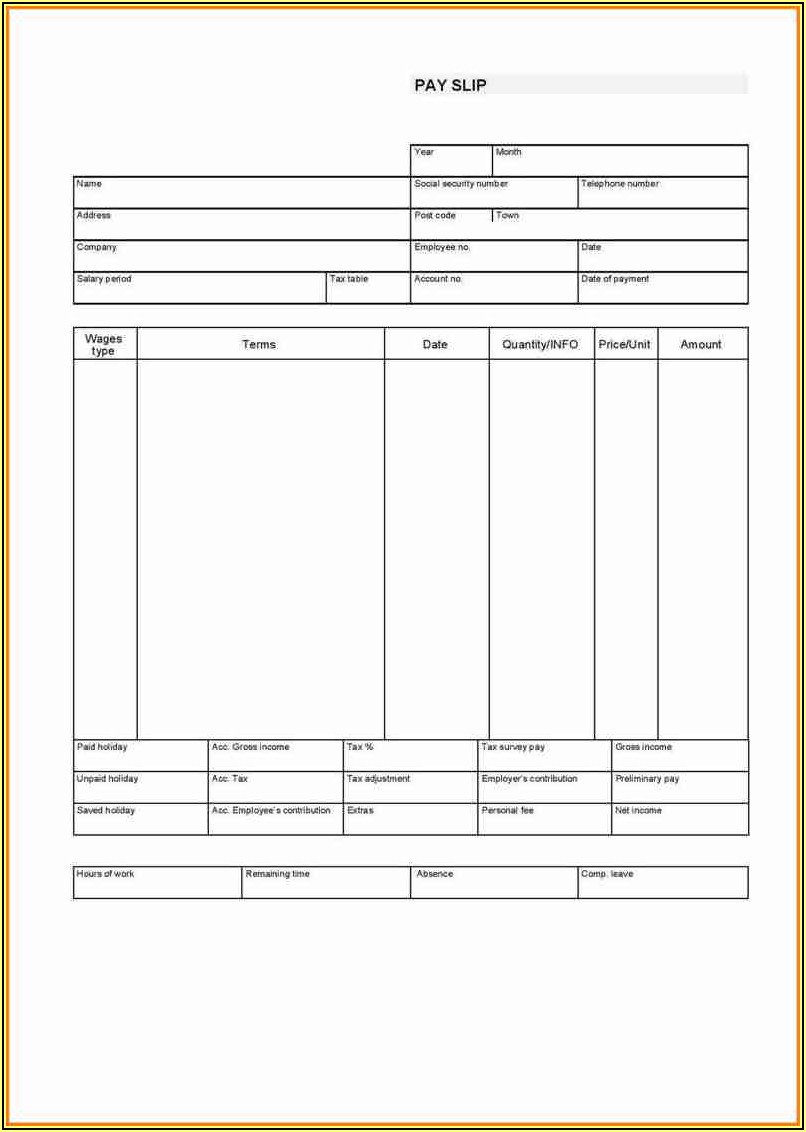 Invoice Blank Form Free Printable