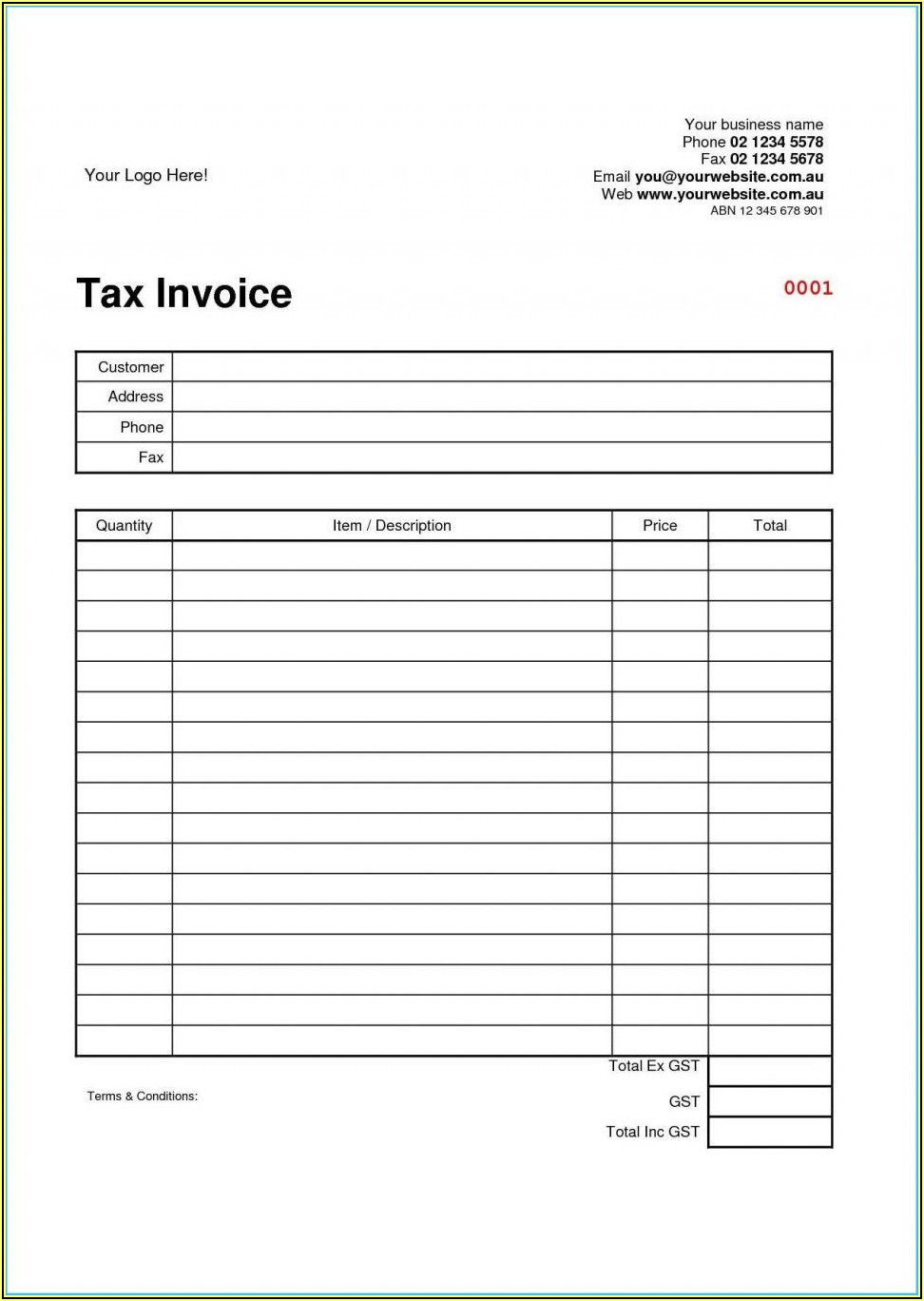 Invoice Templates Printable Free Word Doc