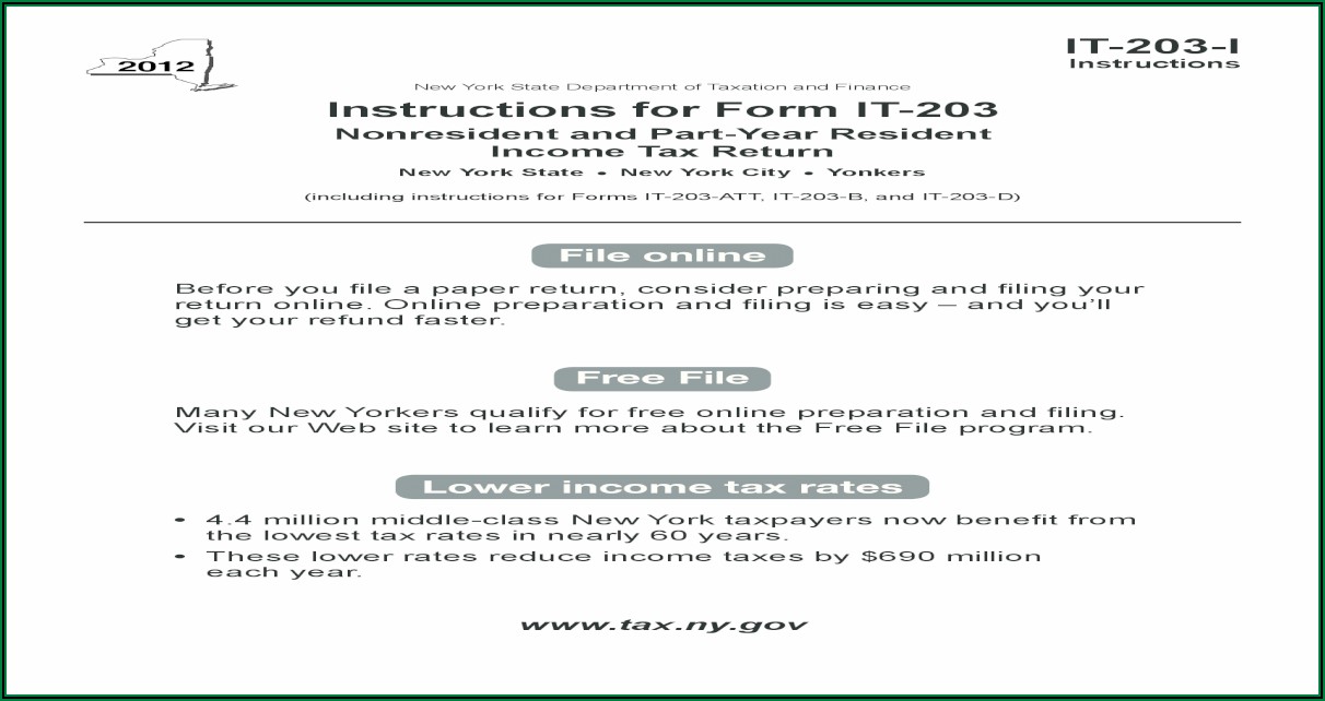 Nys Income Tax Forms 2012