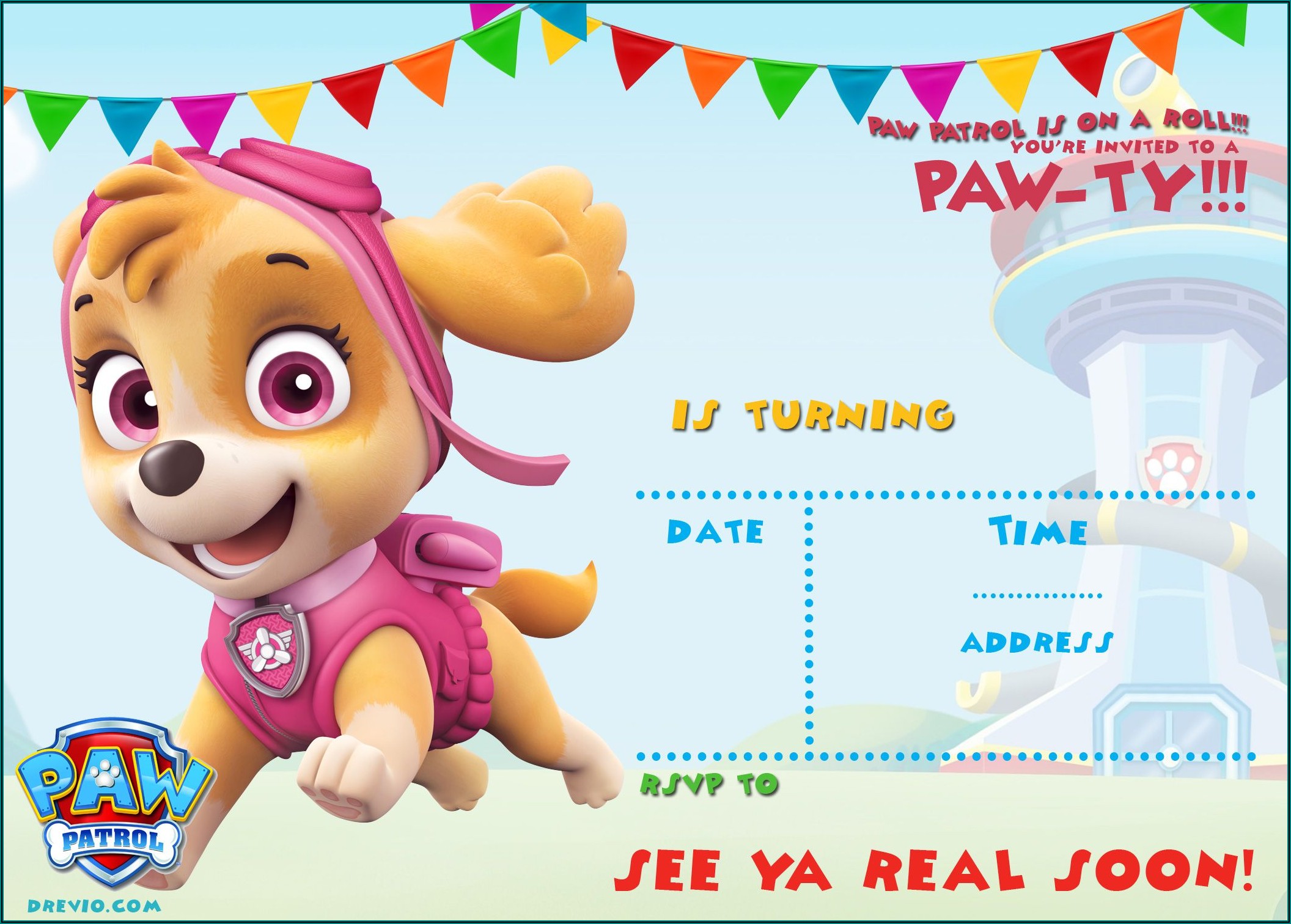 Paw Patrol Birthday Invitations With Picture