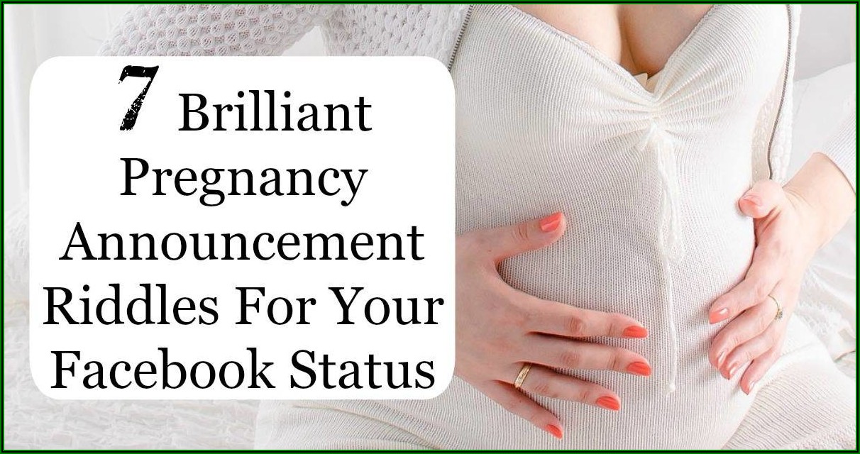 Pregnancy Announcement Riddles For Facebook