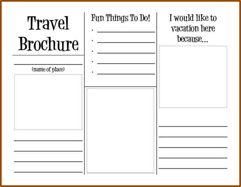 Printable Travel Brochure Template For Students