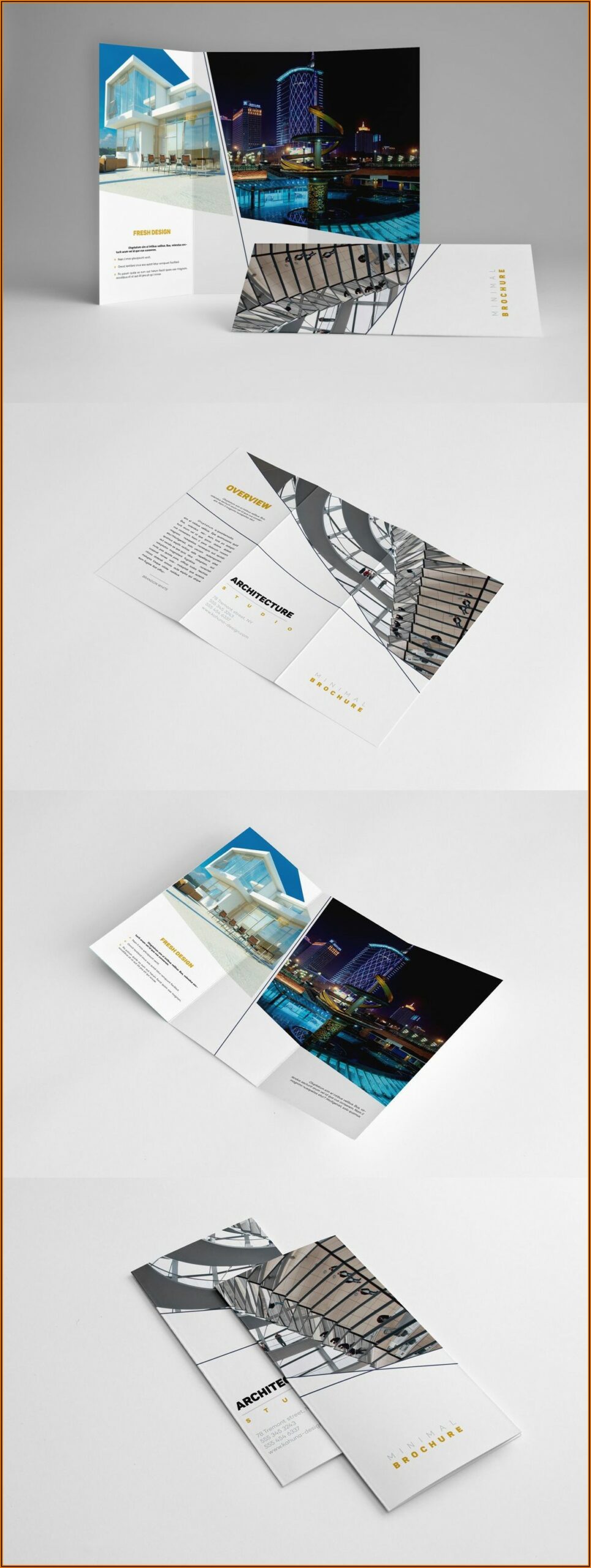 Quad Fold Brochure Template Indesign