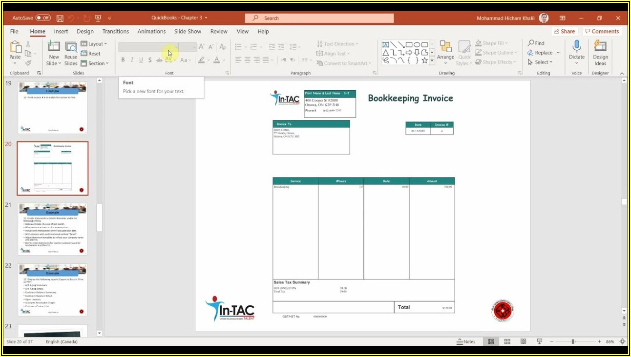 Quickbooks Desktop Customize Invoice Template