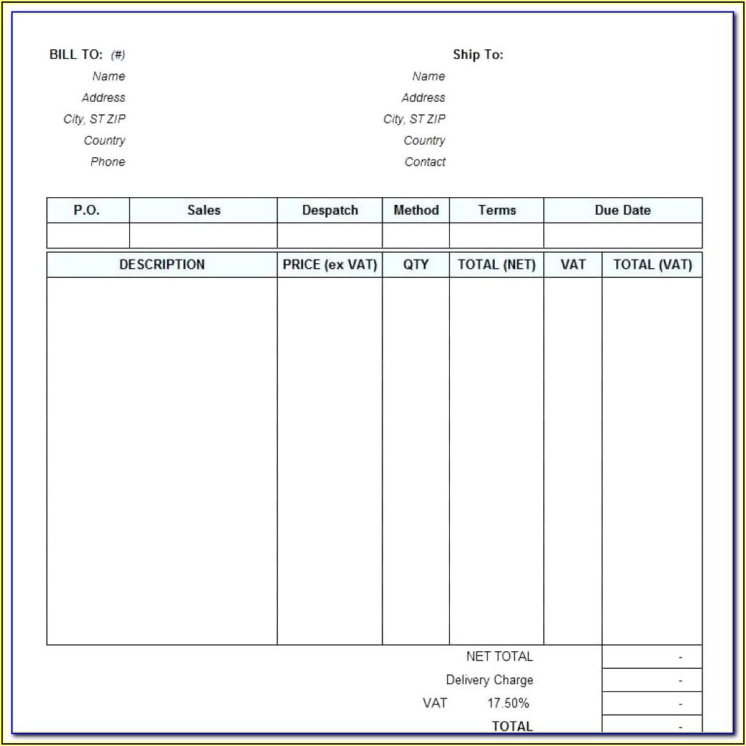 Sample Invoice For Catering Services