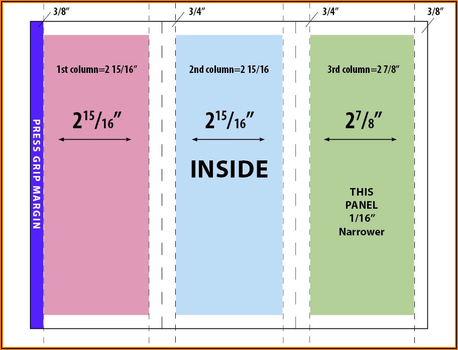 Tri Fold Brochure Measurements A4