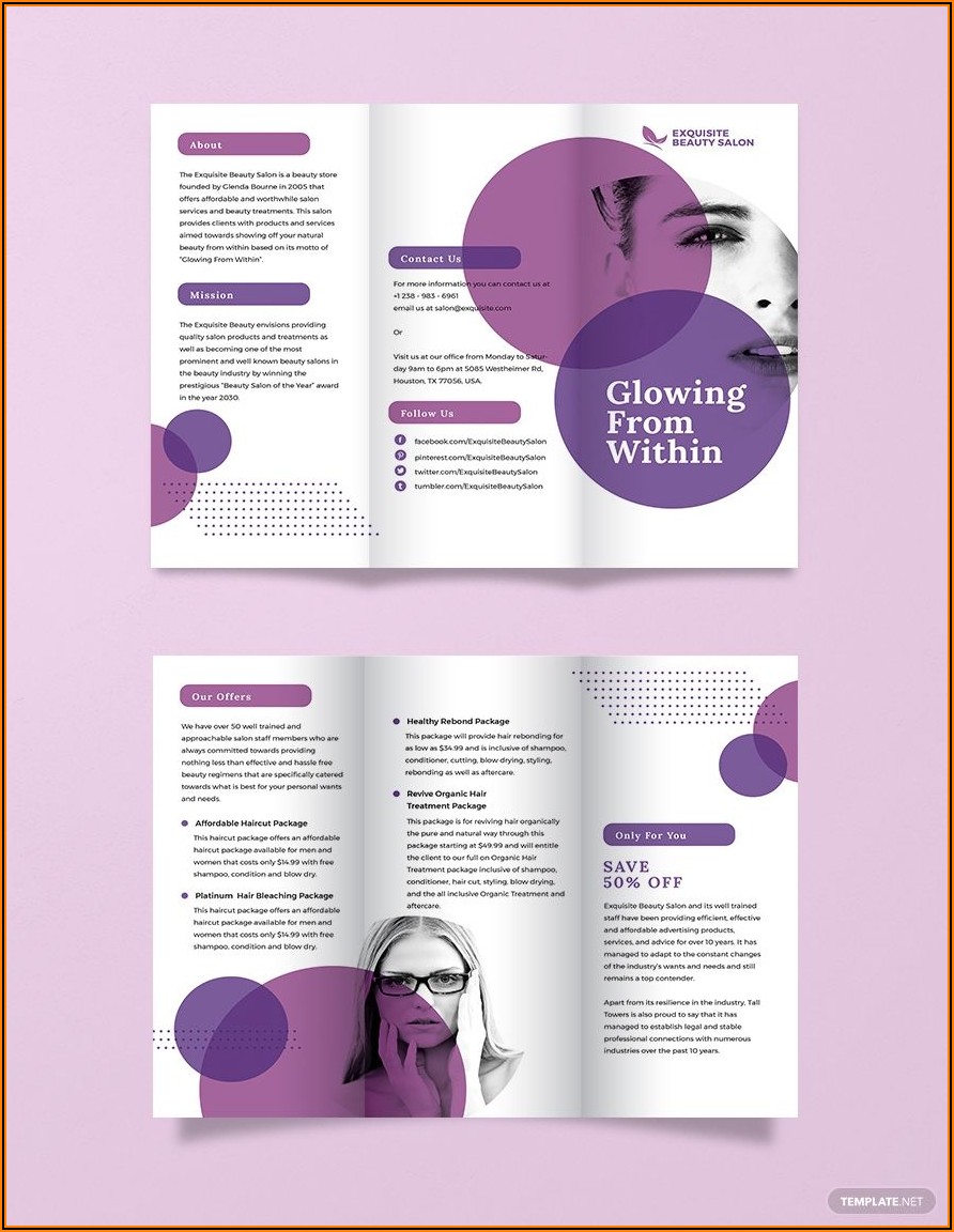 Tri Fold Brochure Template Pages Mac