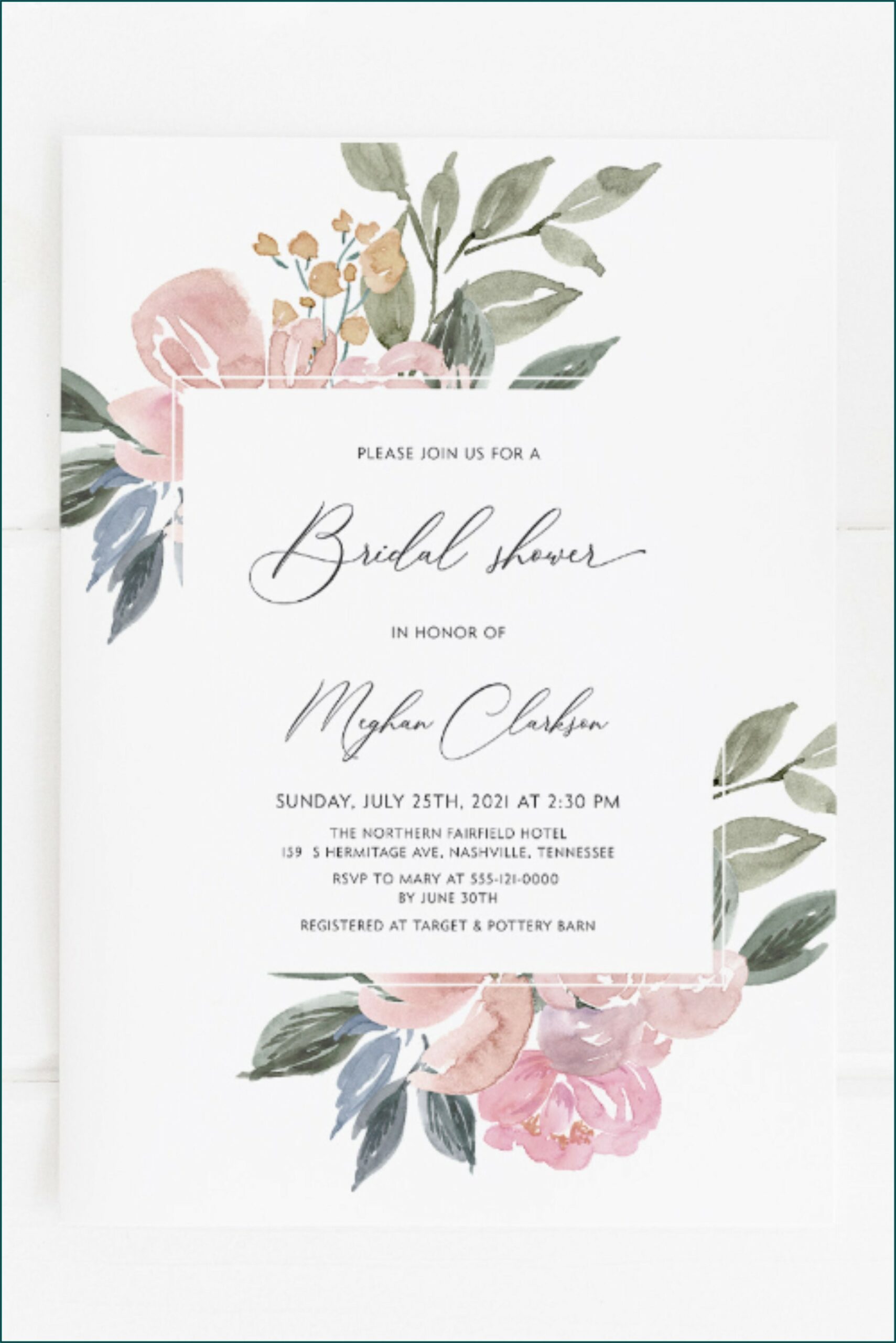 Wedding Invitation Templates Floral
