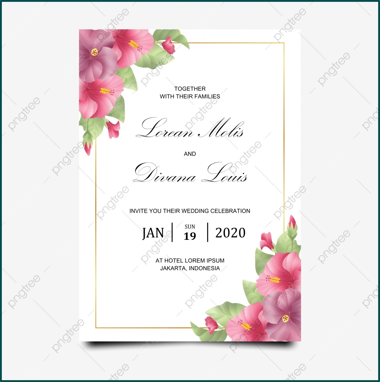 Wedding Invitation Templates Flowers