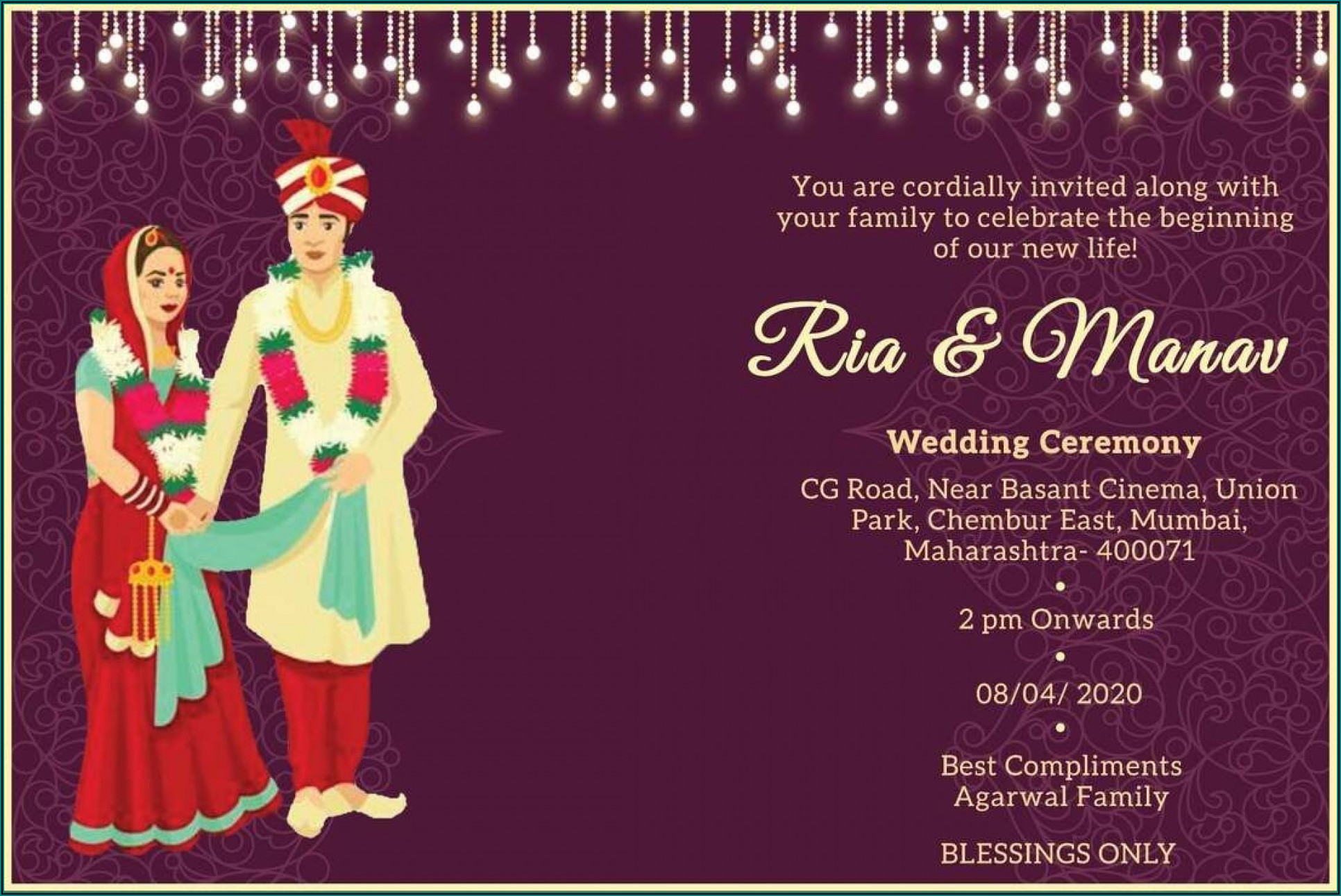Wedding Invitation Templates Indian Free
