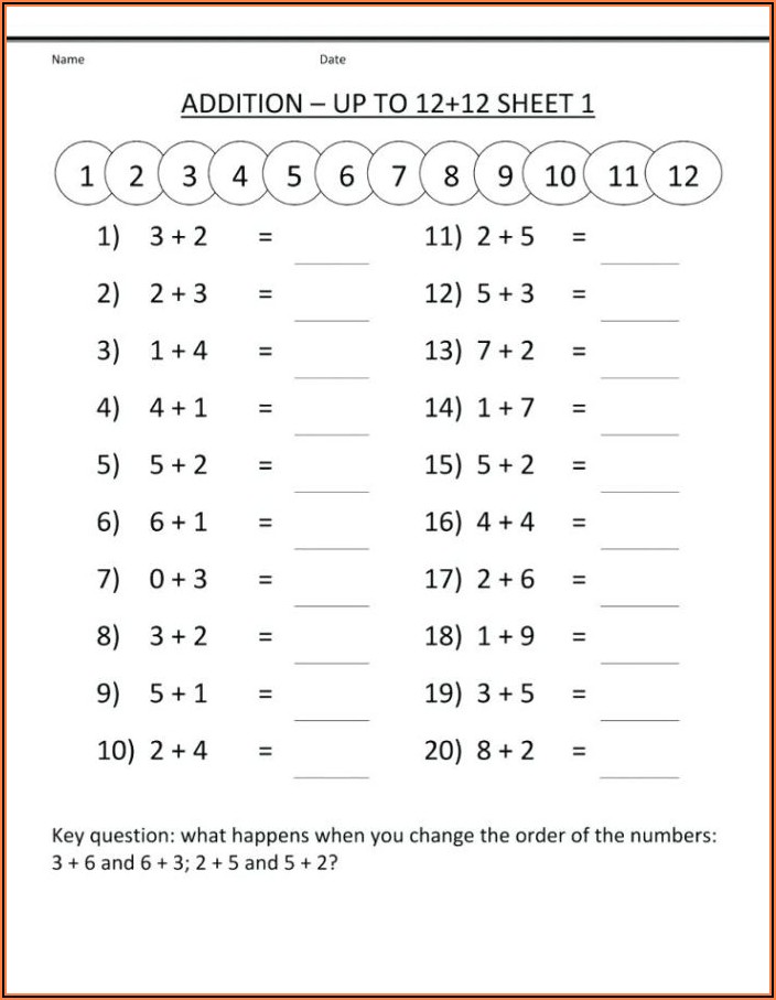 2nd Grade Mathematics Worksheet