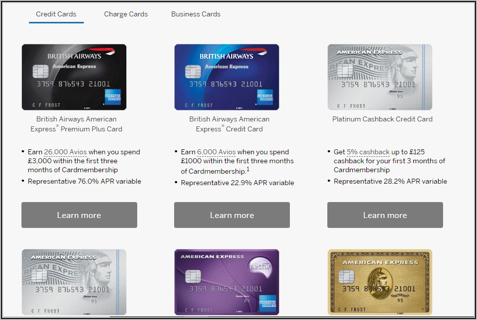 Amex Business Cards Uk