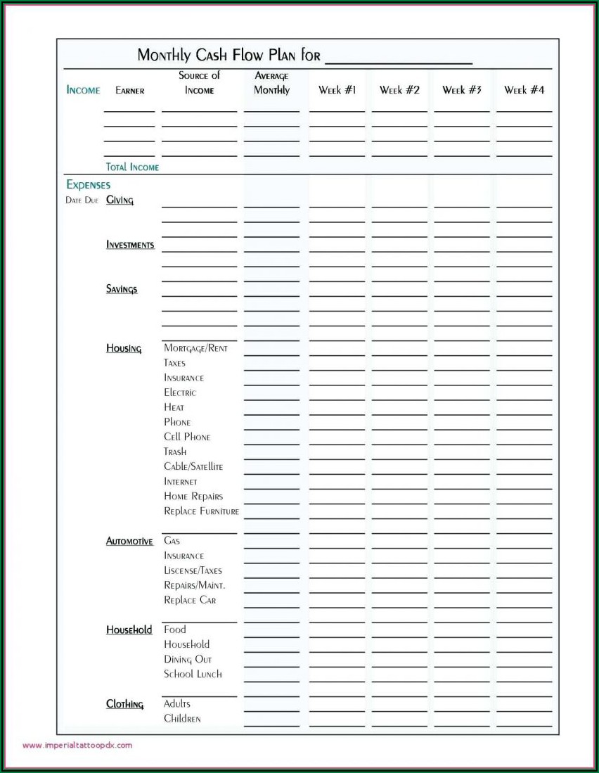 Annual Family Budget Planner Excel