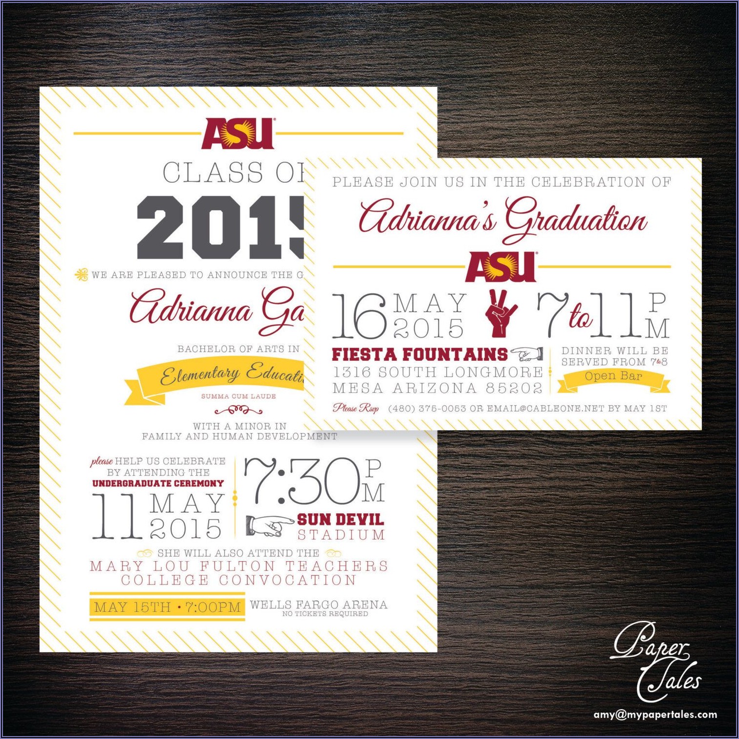 Arizona State Graduation Announcements