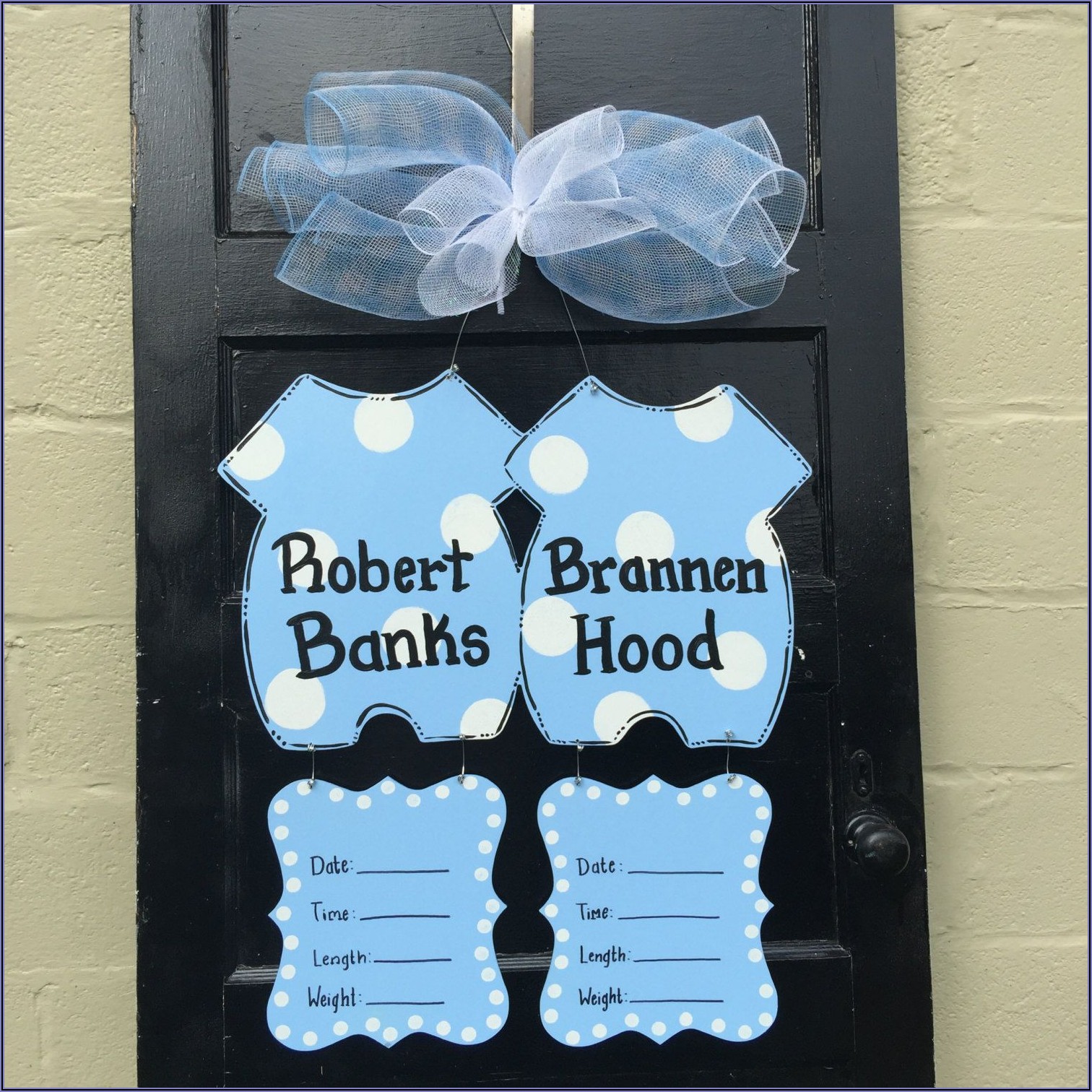 Baby Announcement Door Wreath