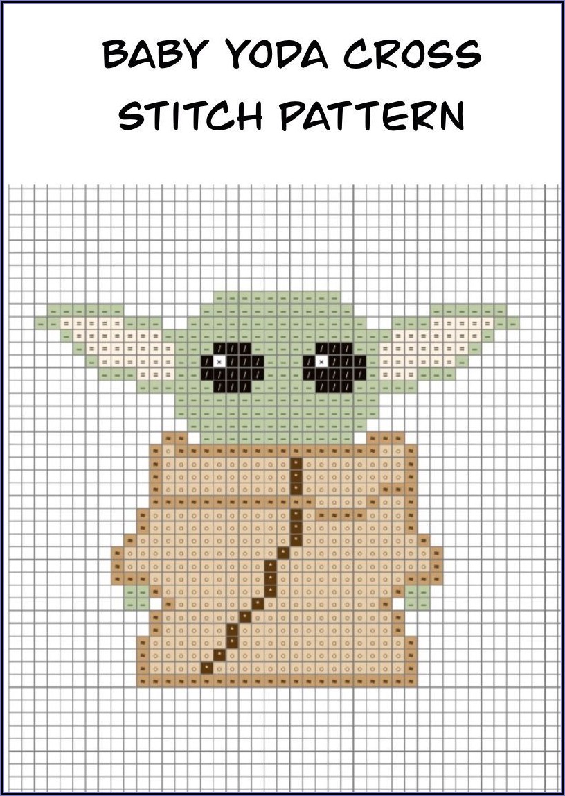 Baby Yoda Cross Stitch Birth Announcement