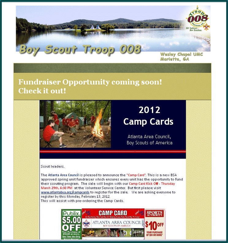 Boy Scout Troop Newsletter Template