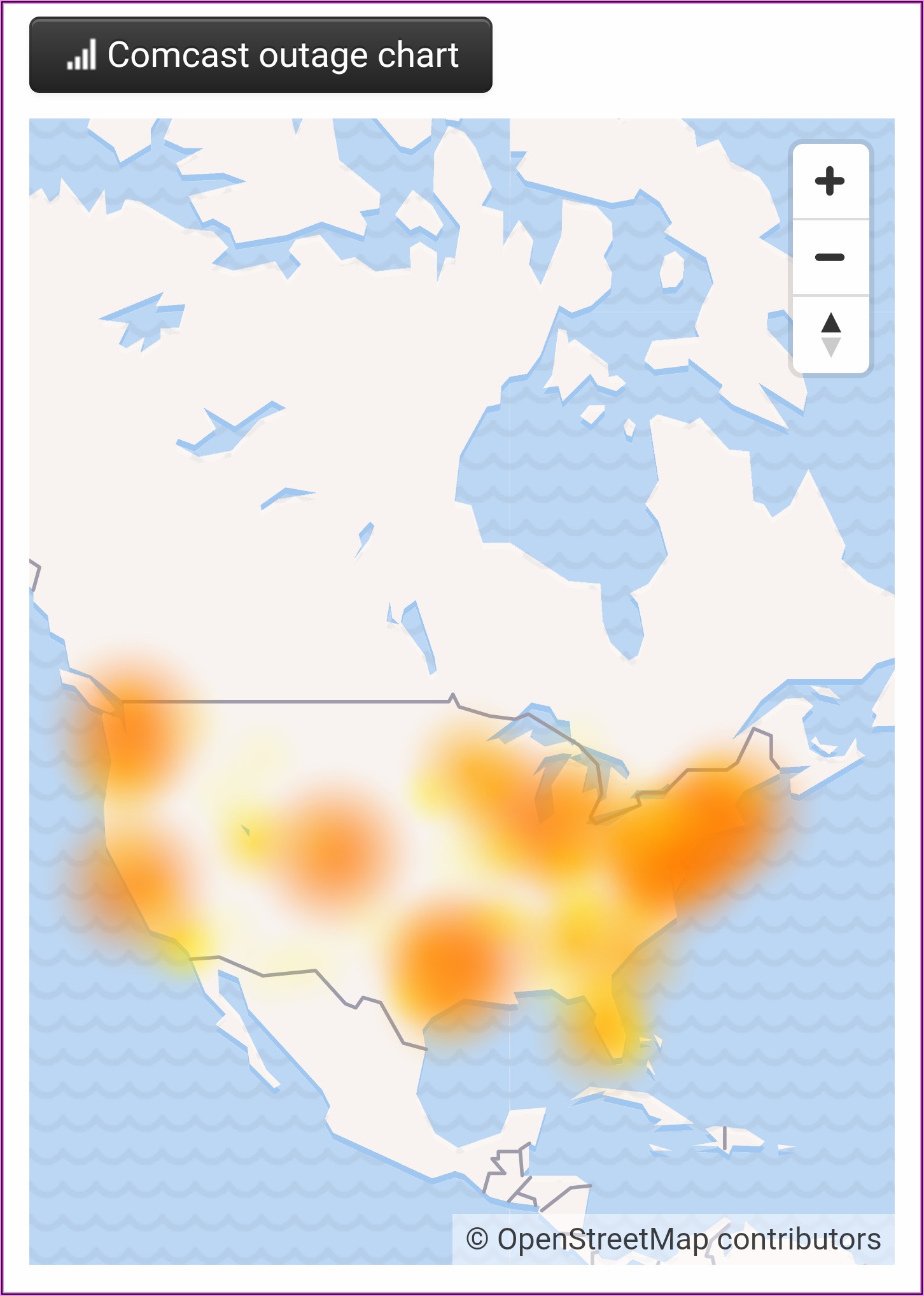 Comcast Internet Outage Map Live