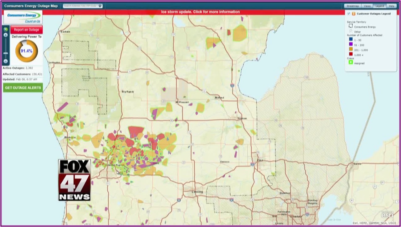 Consumers Energy Outage Map Iowa