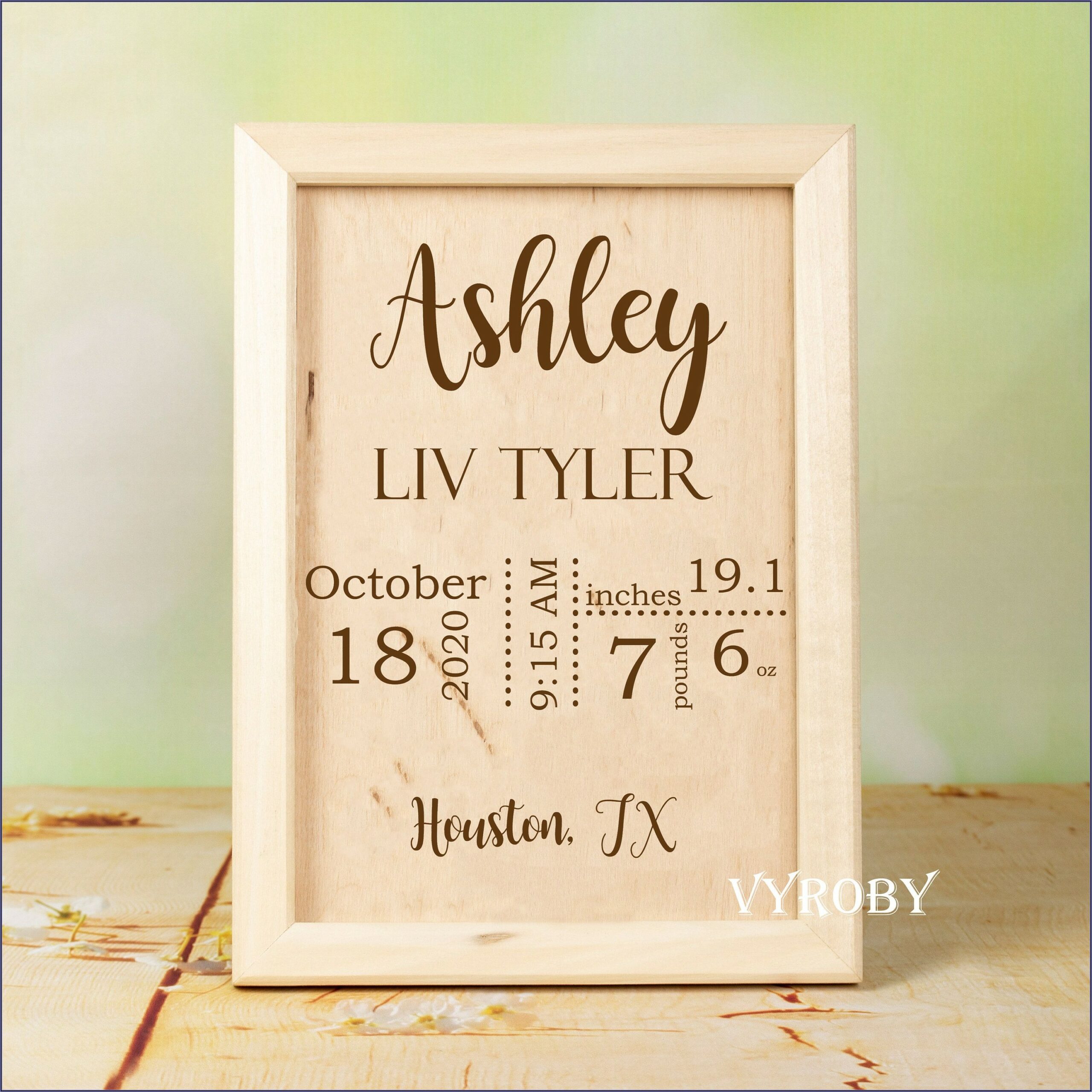 Etsy Birth Announcement Sign